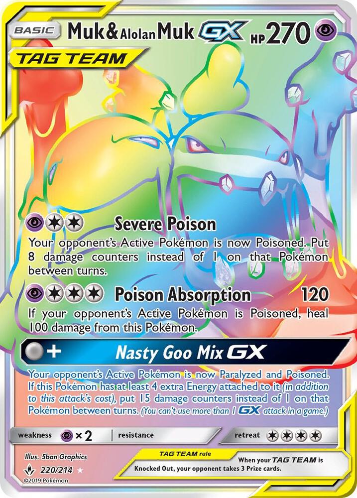 MP Muk & Alolan Muk GX (Secret) - SM - Unbroken Bonds (SM10)